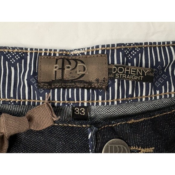 NWT Paige PPD Doheny Straight Men’s 33x34 Jeans Denim Tread Pocket Stretch - Picture 5 of 14